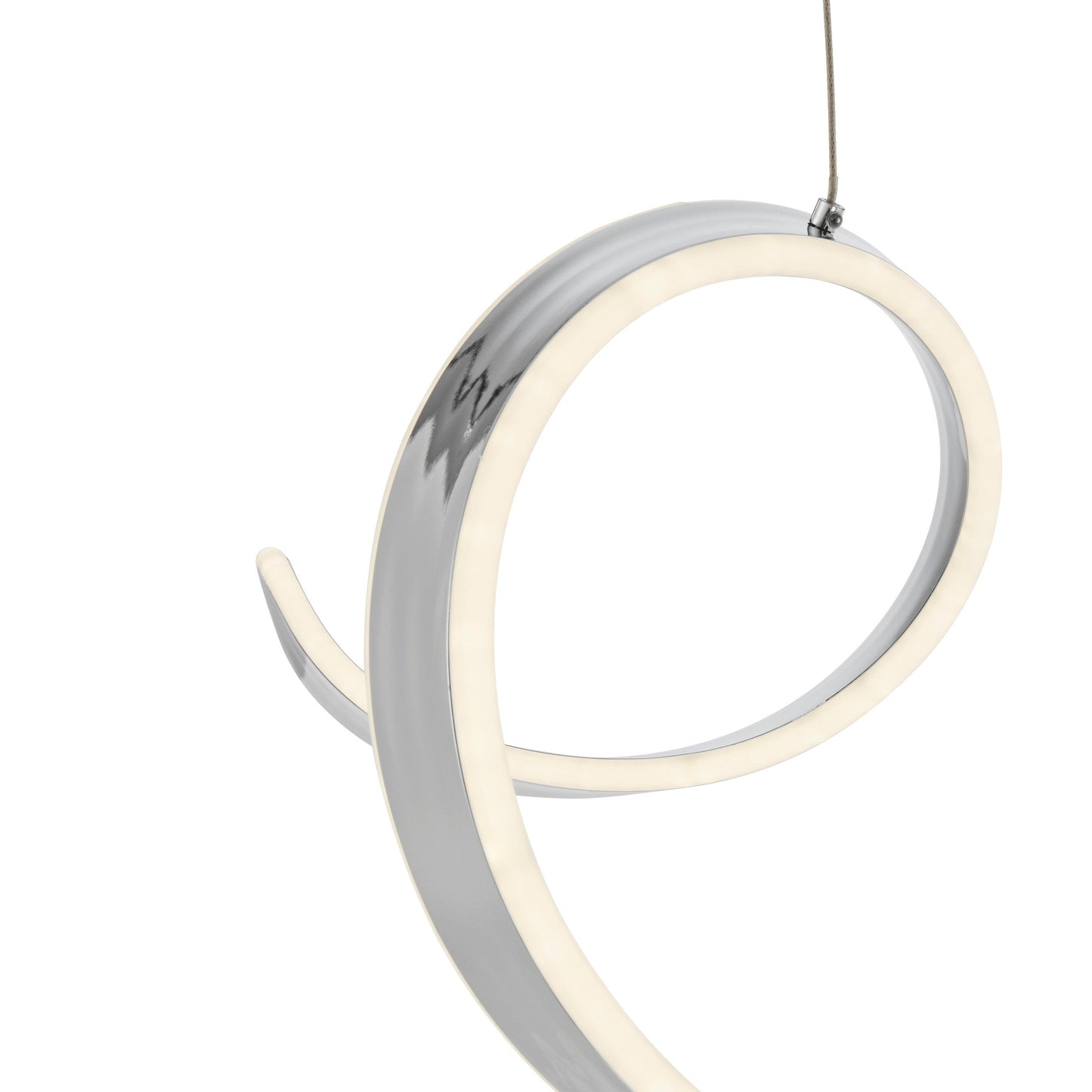 Finesse Decor Copenhagen 10" Chrome Finish 1-Light LED Chandelier