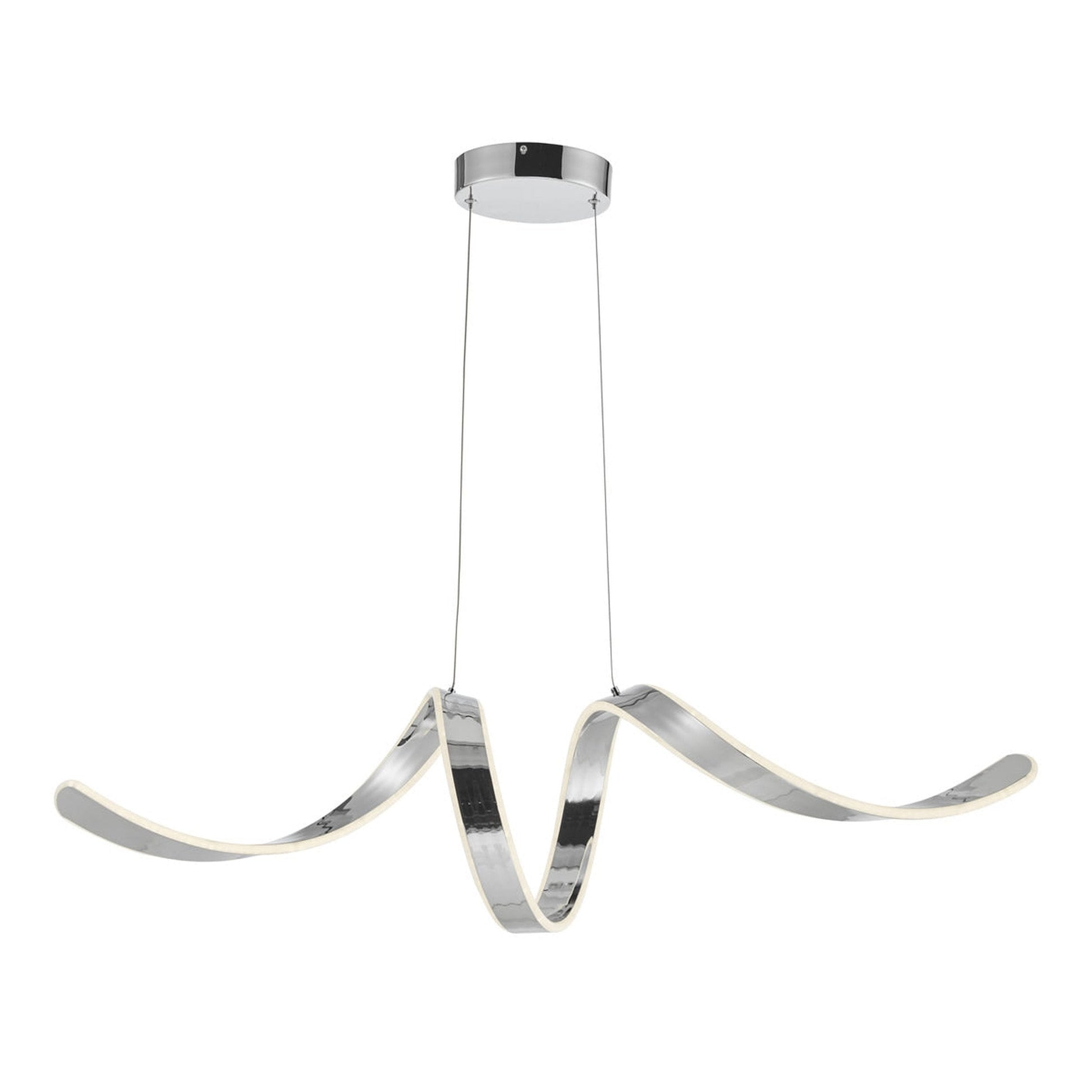 Finesse Decor Copenhagen 10" Chrome Finish 1-Light LED Chandelier