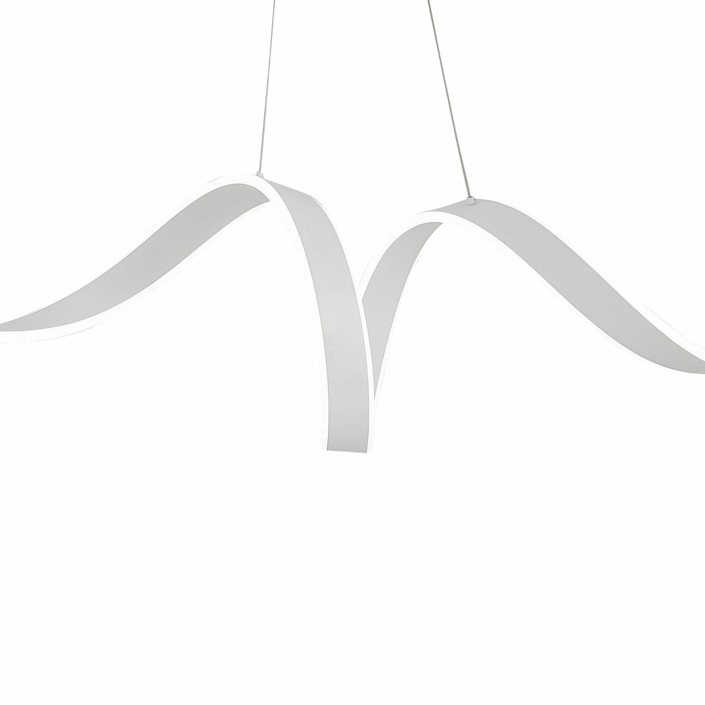 Finesse Decor Copenhagen 10" White Finish 1-Light LED Chandelier
