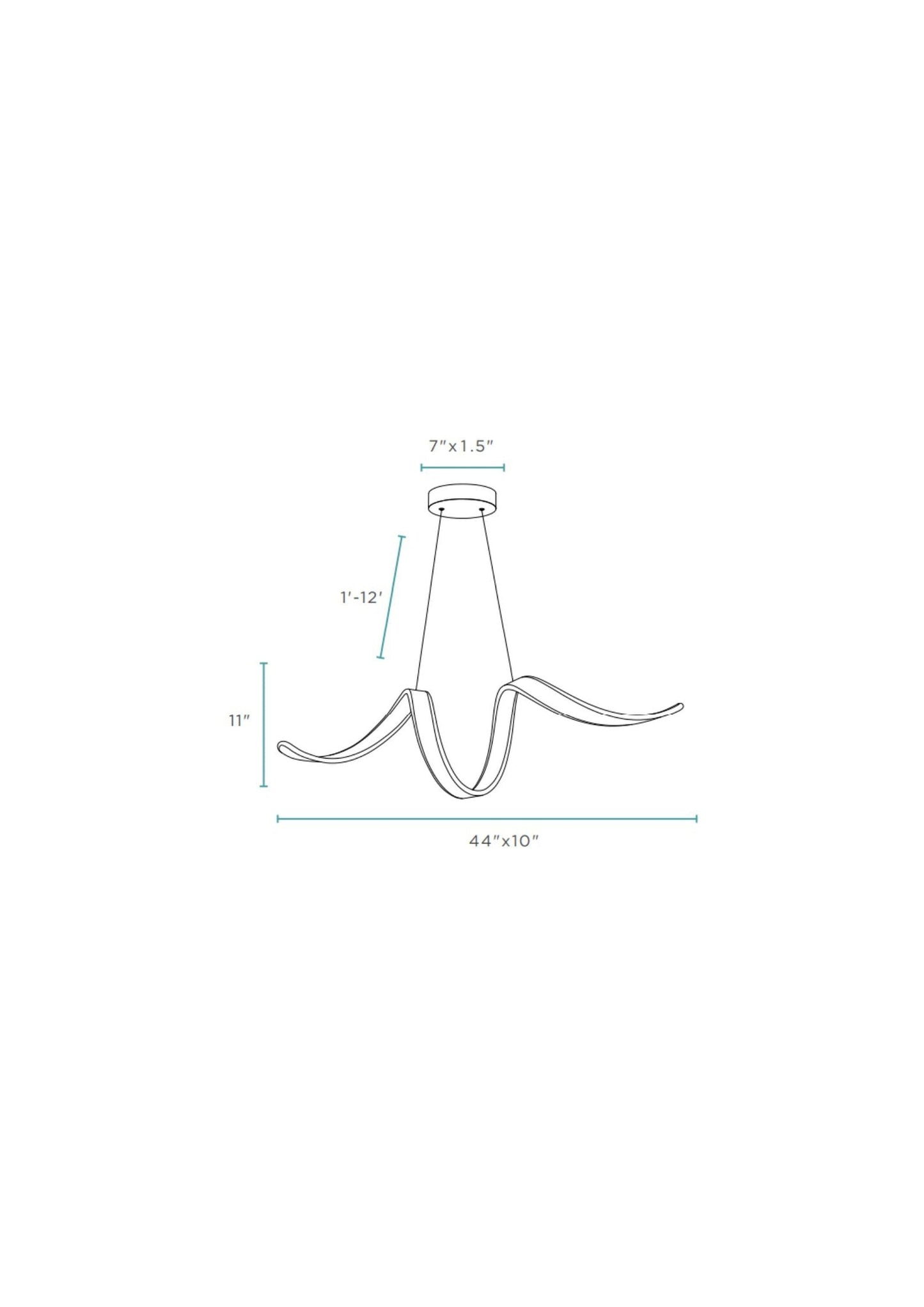 Finesse Decor Copenhagen 10" White Finish 1-Light LED Chandelier