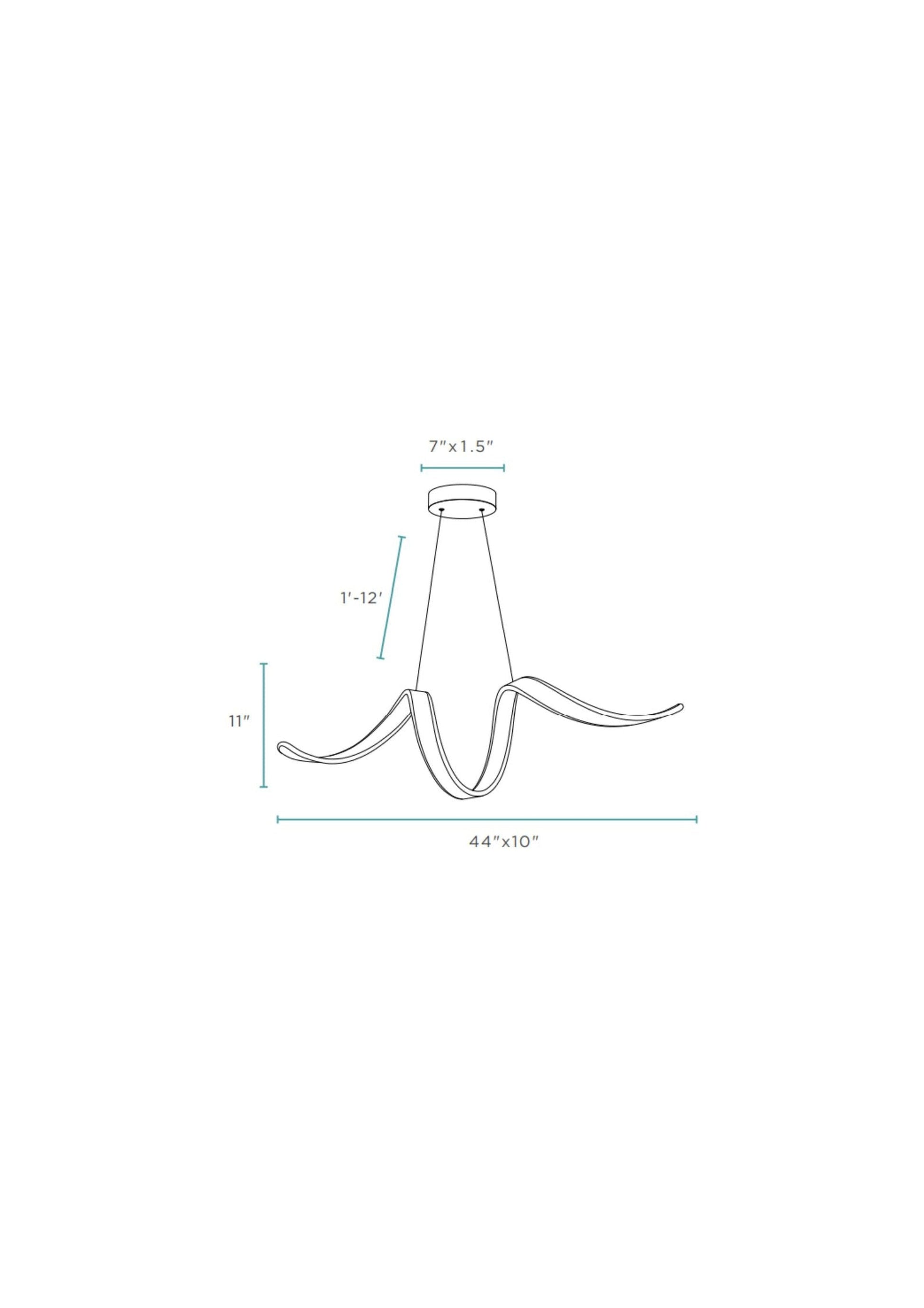 Finesse Decor Copenhagen 10" White Finish 1-Light LED Chandelier