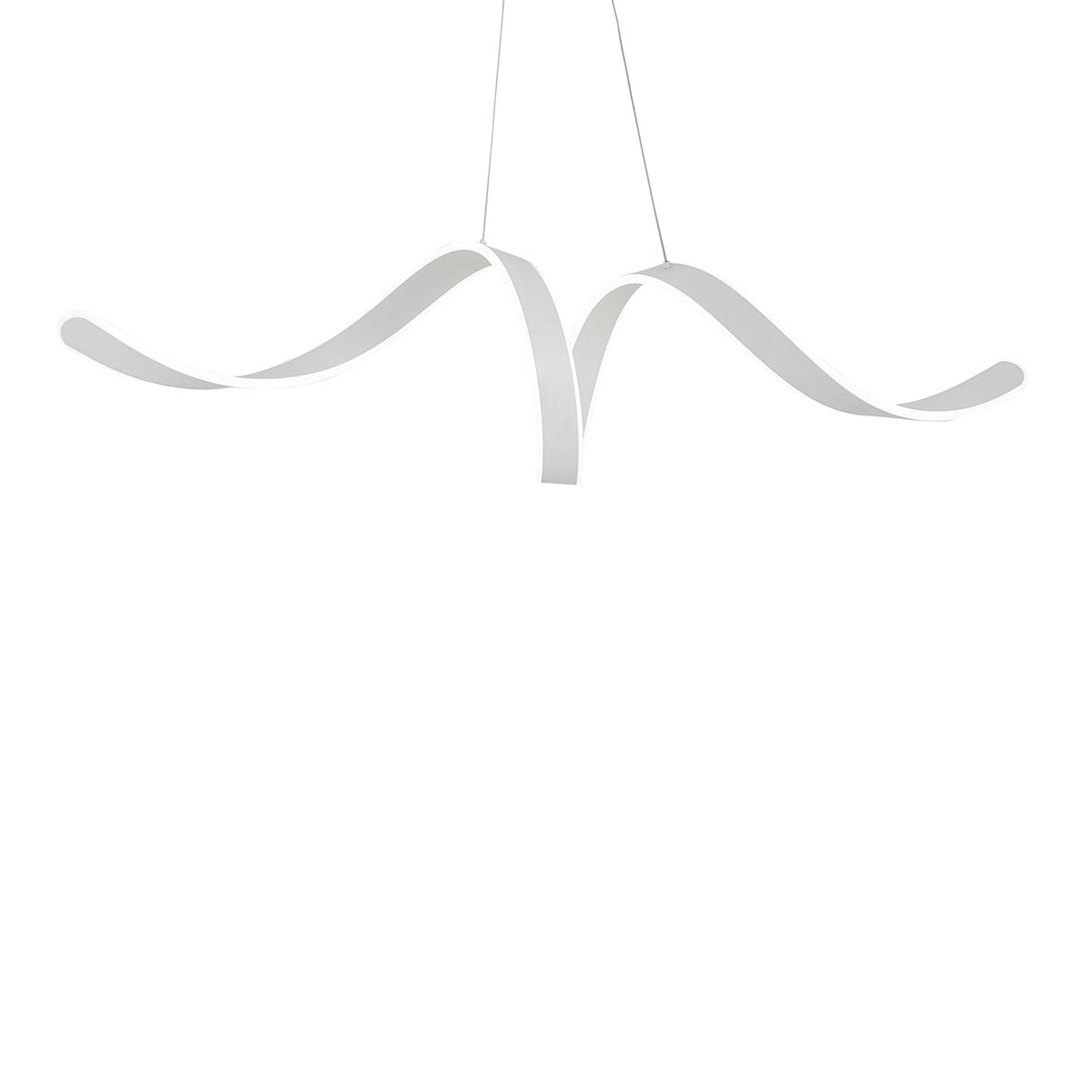 Finesse Decor Copenhagen 10" White Finish 1-Light LED Chandelier