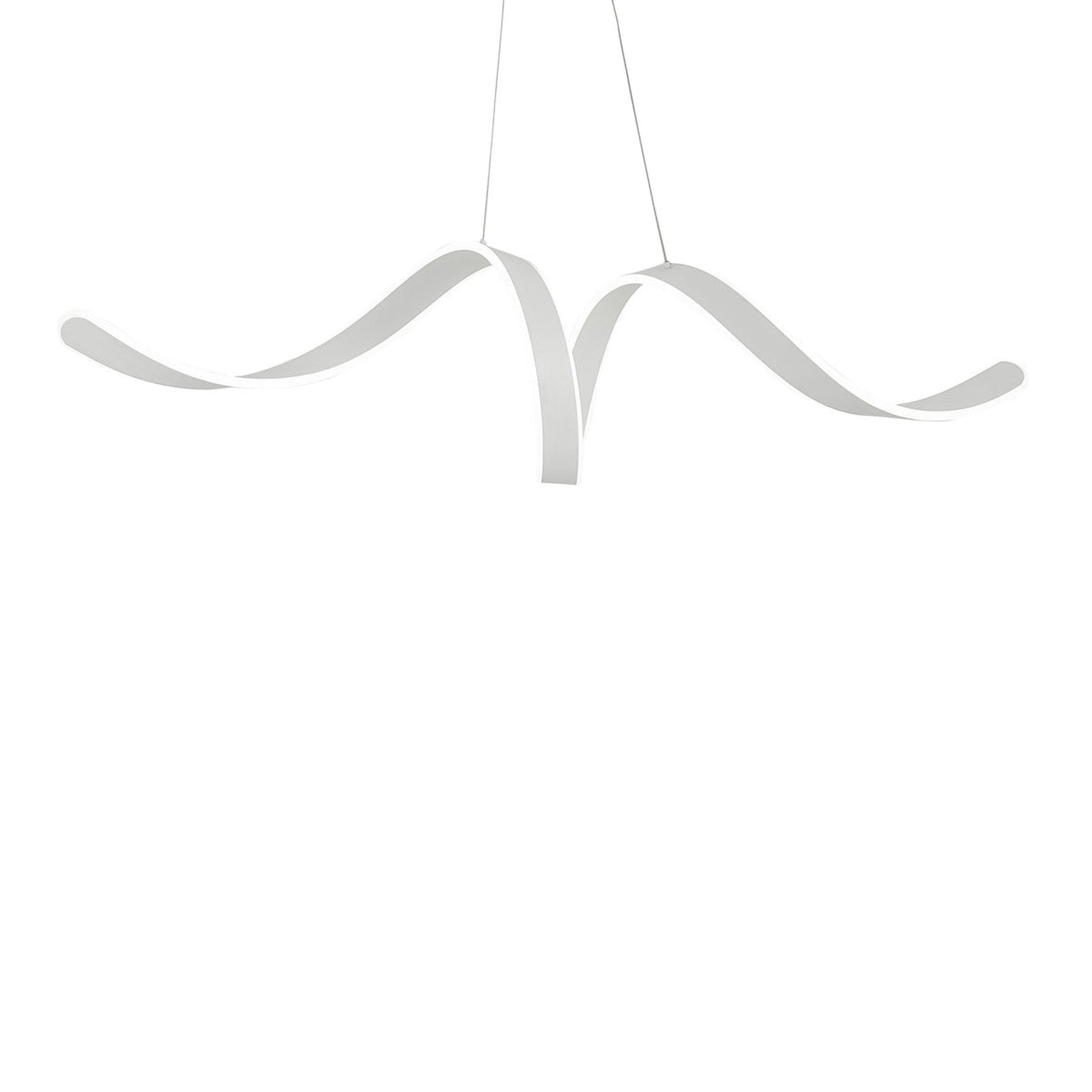 Finesse Decor Copenhagen 10" White Finish 1-Light LED Chandelier
