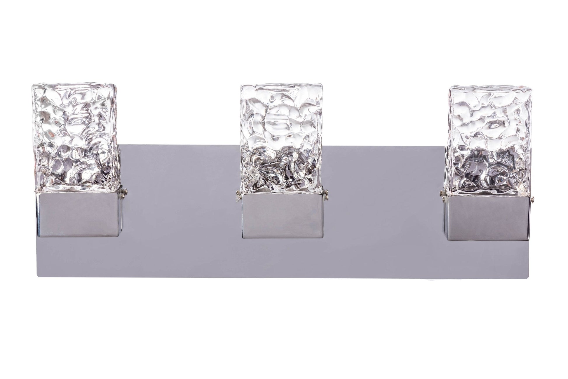 Finesse Decor Crystal 21" Chrome Finish 3-Light Wall Lamp