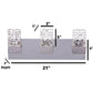 Finesse Decor Crystal 21" Chrome Finish 3-Light Wall Lamp