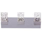 Finesse Decor Crystal 21" Chrome Finish 3-Light Wall Lamp