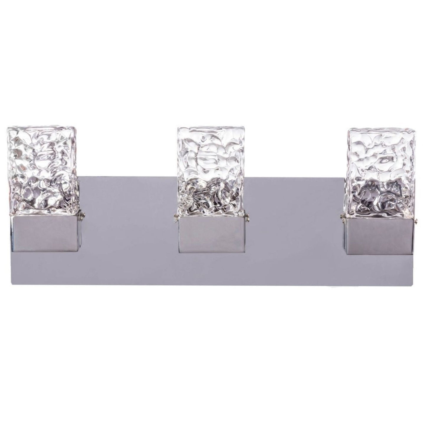 Finesse Decor Crystal 21" Chrome Finish 3-Light Wall Lamp