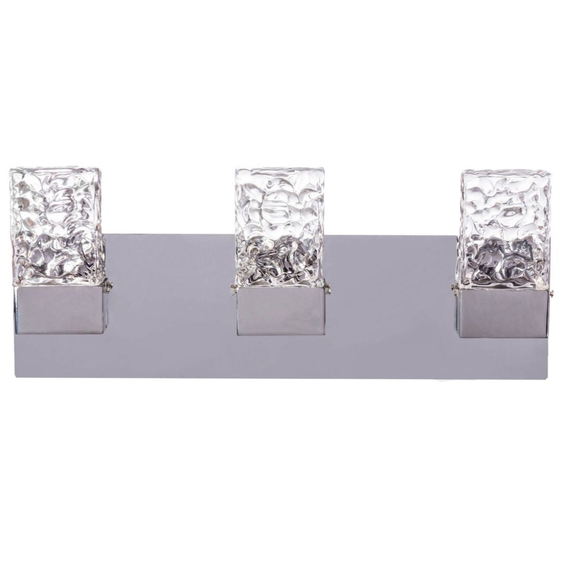 Finesse Decor Crystal 21" Chrome Finish 3-Light Wall Lamp
