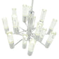 Finesse Decor Crystal Cylinders 24" Chrome Finish 16-Light LED Chandelier