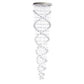 Finesse Decor Crystal Double Helix 20" W x 73" H Chrome Finish 7-Light LED Chandelier