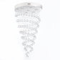 Finesse Decor Crystal Double Helix 21" Chrome Finish 7-Light LED Chandelier