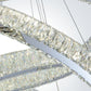 Finesse Decor Crystal Elegance 19" W x 6" H Chrome Aluminum Crystal 2-Light Oval Ring LED Chandelier