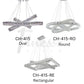Finesse Decor Crystal Elegance 28" W x 23" H Chrome Aluminum Crystal 3-Light Oval Ring LED Chandelier