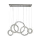 Finesse Decor Crystal Progression 8" Chrome Finish 5-Light Hoop LED Chandelier