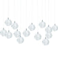 Finesse Decor Crystal Sphere 12" Chrome Finish 14-Light LED Chandelier