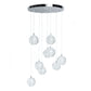 Finesse Decor Crystal Sphere 18" Chrome Finish 9-Light LED Round Canopy Chandelier