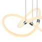 Finesse Decor Daisy 24" Chrome Finish 1-Light LED Chandelier
