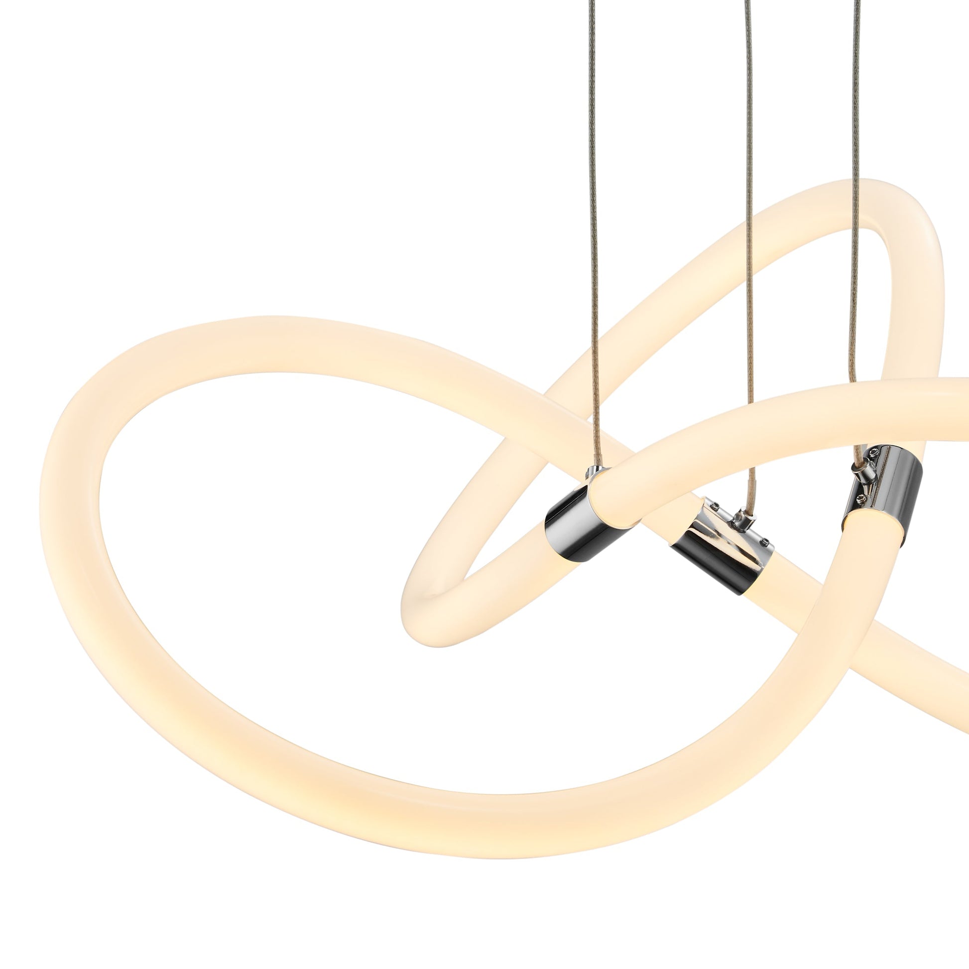 Finesse Decor Daisy 24" Chrome Finish 1-Light LED Chandelier