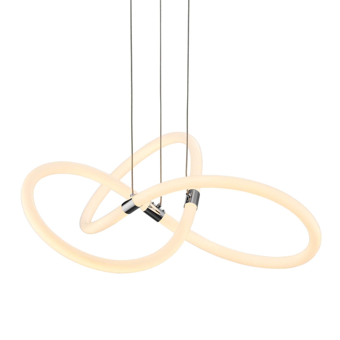 Finesse Decor Daisy 24" Chrome Finish 1-Light LED Chandelier