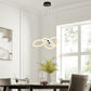 Finesse Decor Daisy 24" Matte Black Finish 1-Light LED Chandelier