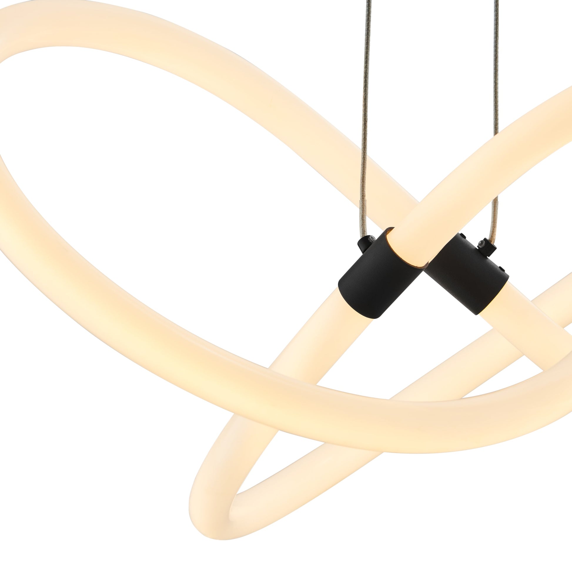 Finesse Decor Daisy 24" Matte Black Finish 1-Light LED Chandelier