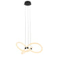 Finesse Decor Daisy 24" Matte Black Finish 1-Light LED Chandelier
