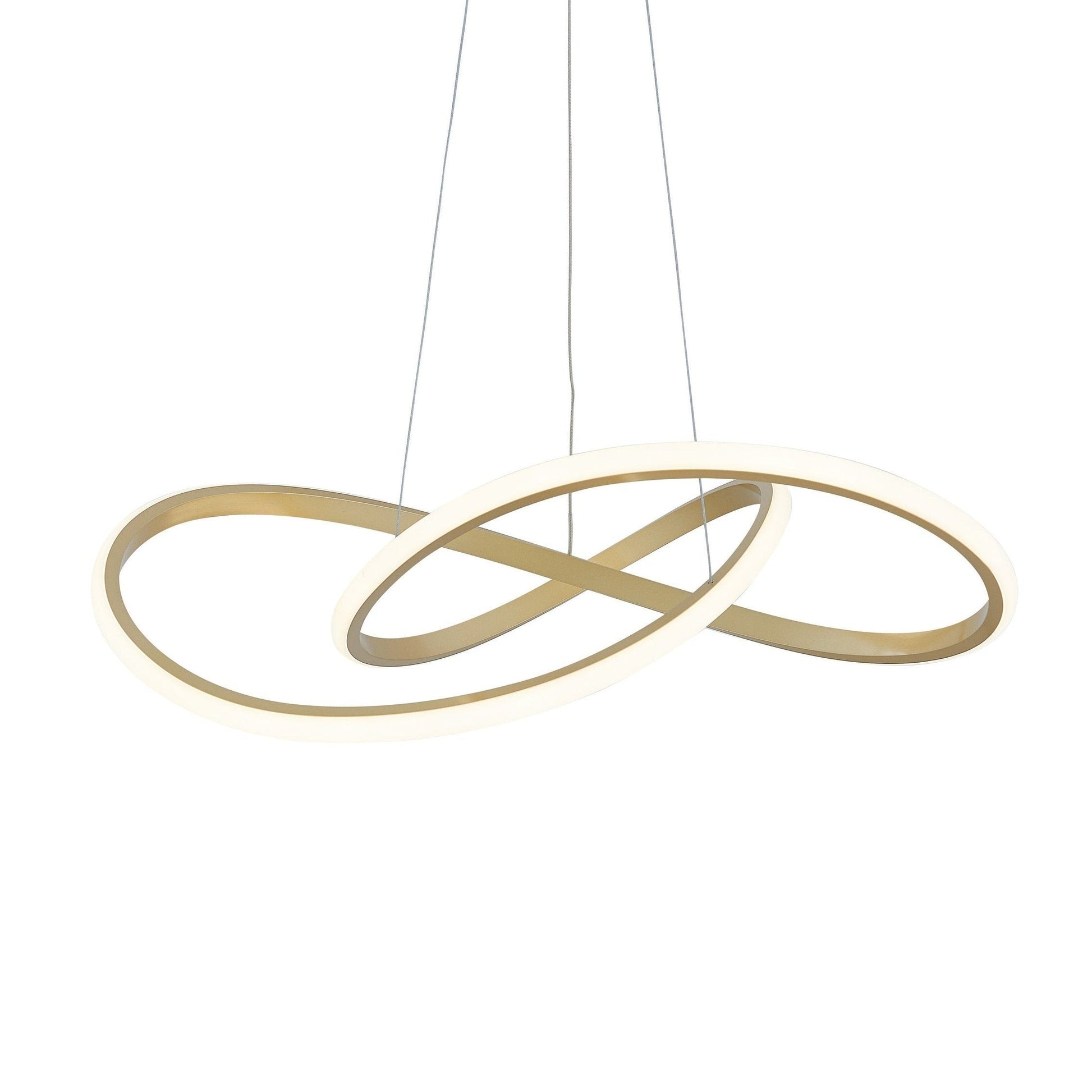 Finesse Decor Edinburgh 23" Gold Finish LED Chandelier