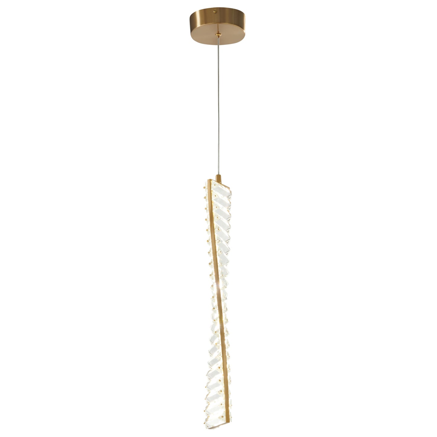 Finesse Decor Efell Gold Finish 1-Light Chandelier