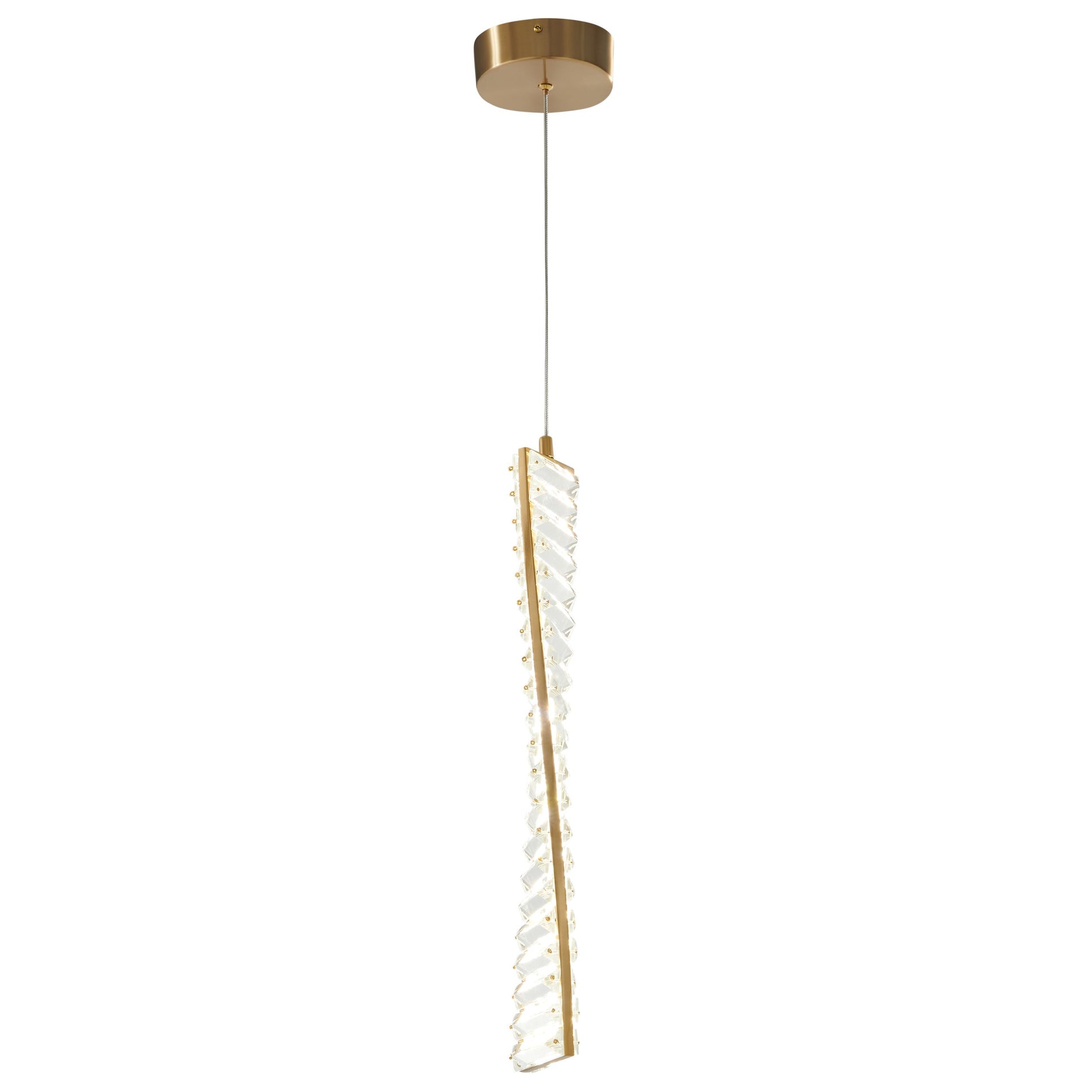 Finesse Decor Efell Gold Finish 1-Light Chandelier