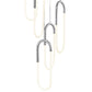 Finesse Decor Five Clips 14" Chrome Finish 5-Light LED Chandelier