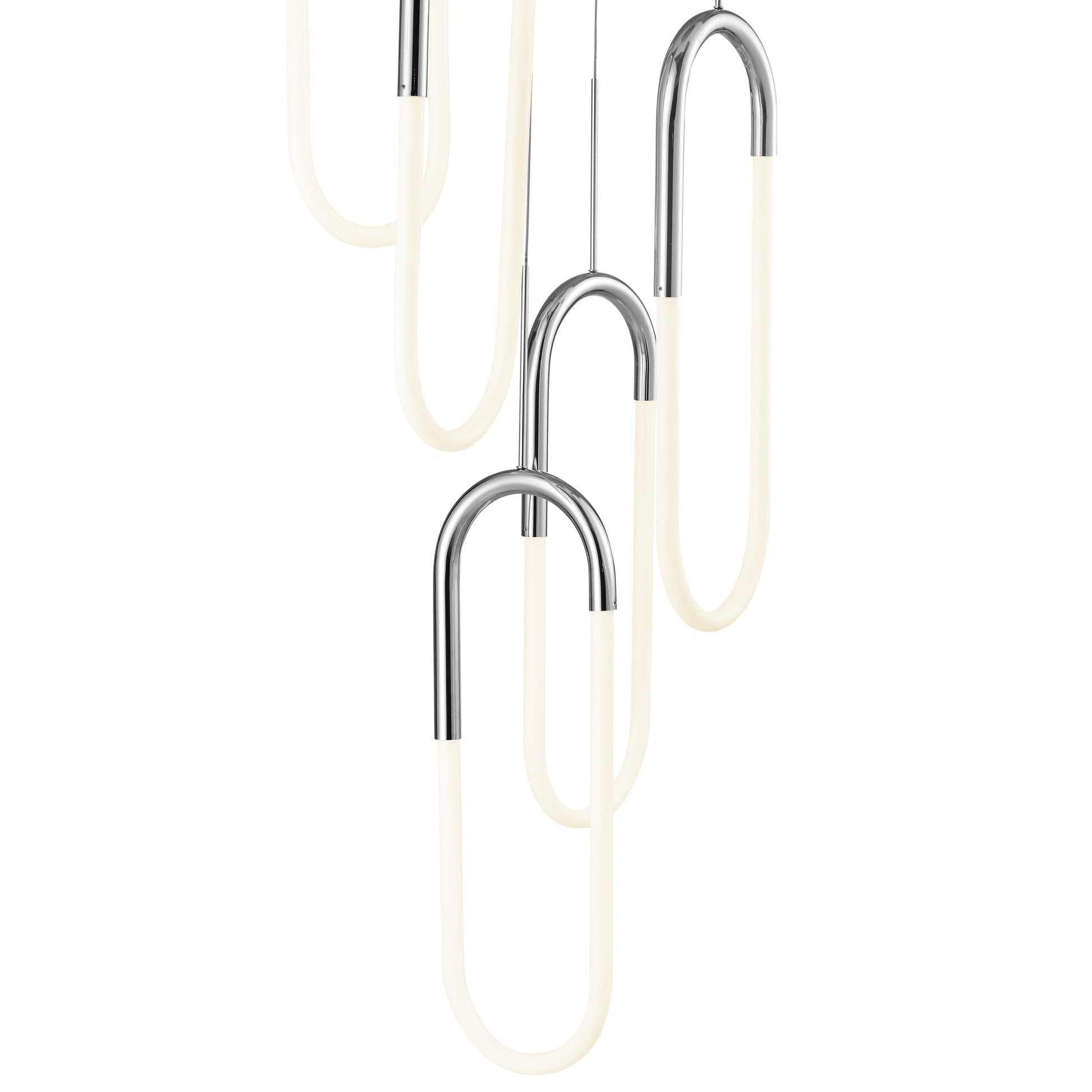 Finesse Decor Five Clips 14" Chrome Finish 5-Light LED Chandelier