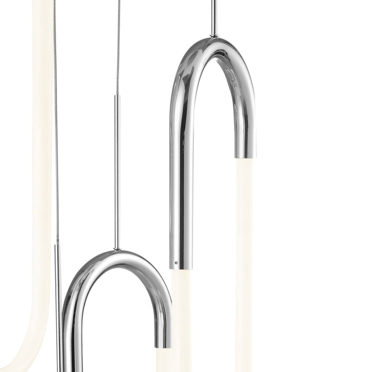 Finesse Decor Five Clips 14" Chrome Finish 5-Light LED Chandelier