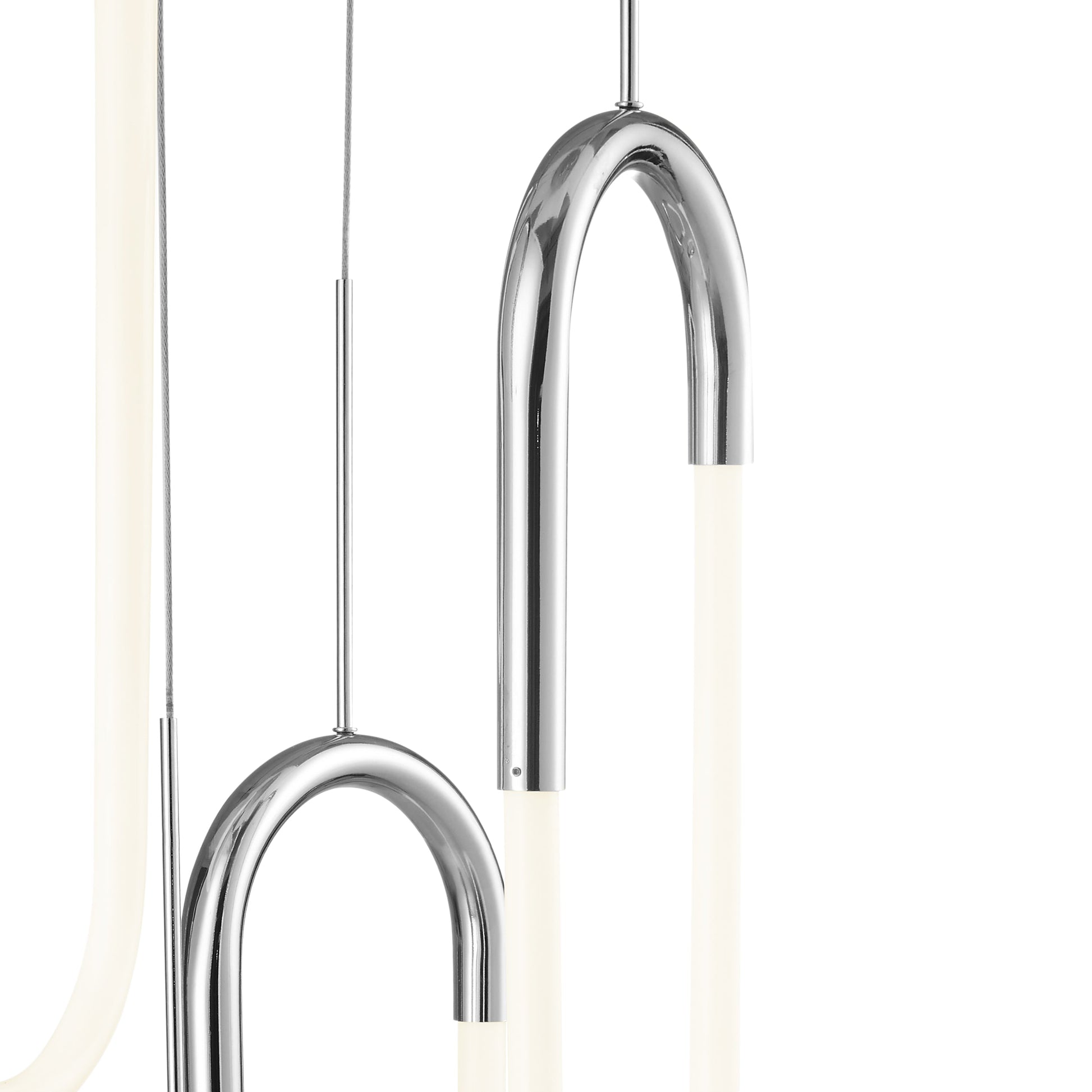 Finesse Decor Five Clips 14" Chrome Finish 5-Light LED Chandelier