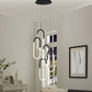 Finesse Decor Five Clips 14" Matte Black Finish 5-Light LED Chandelier