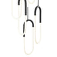 Finesse Decor Five Clips 14" Matte Black Finish 5-Light LED Chandelier