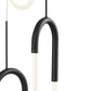 Finesse Decor Five Clips 14" Matte Black Finish 5-Light LED Chandelier