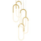 Finesse Decor Five Clips 14" Sandy Gold Finish 5-Light LED Chandelier