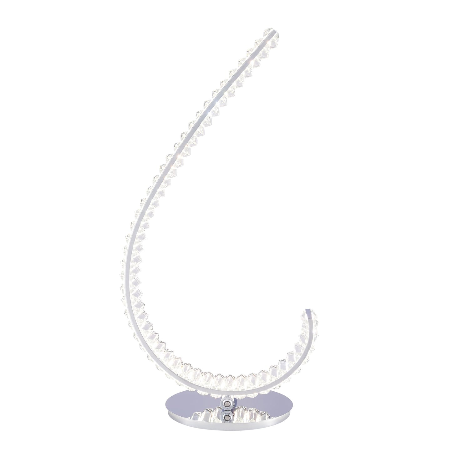 Finesse Decor Grace 6" W x 27" H Chrome Finish 1-Light LED Strip Table Lamp