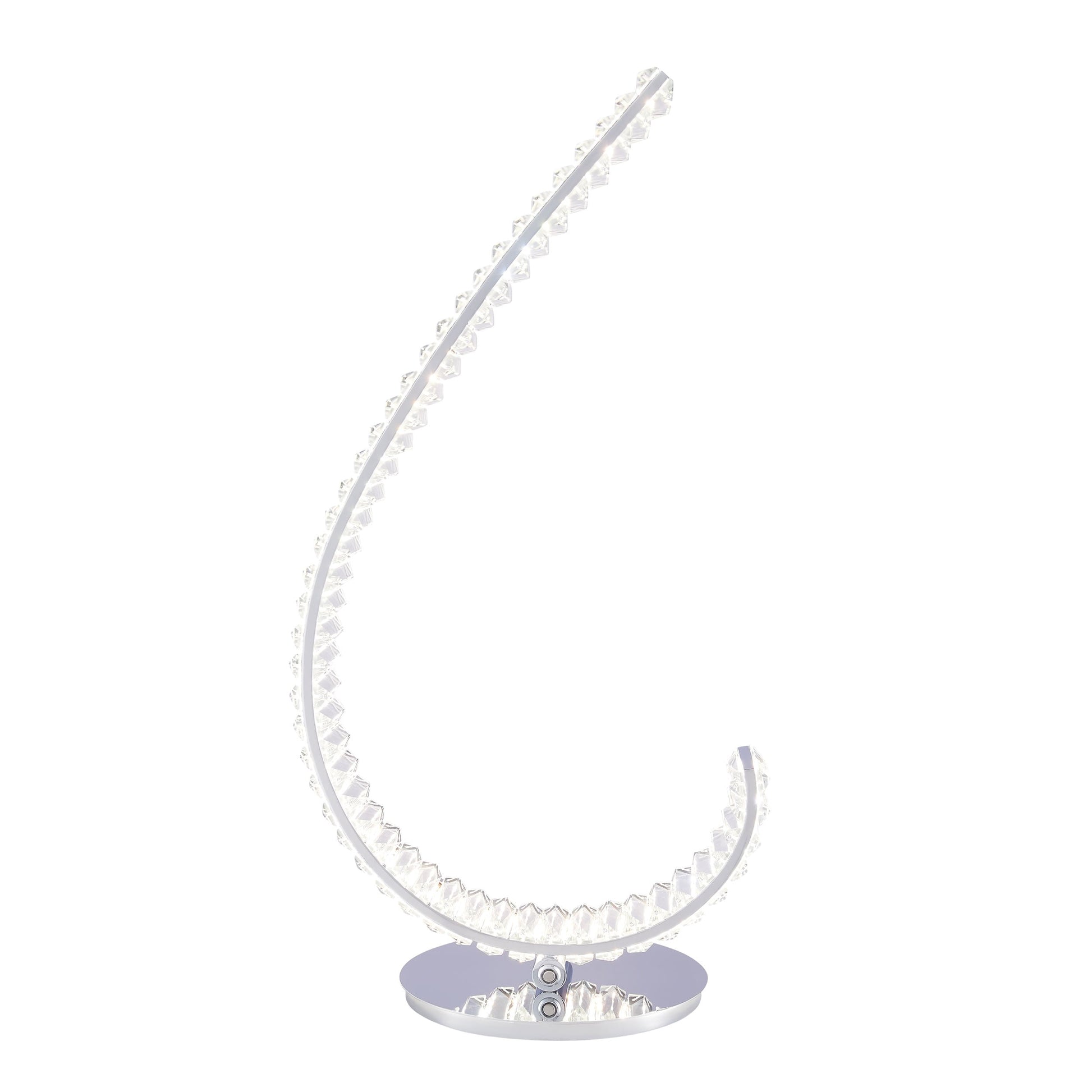 Finesse Decor Grace 6" W x 27" H Chrome Finish 1-Light LED Strip Table Lamp