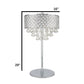 Finesse Decor Grand 16" W x 29" H Chrome Finish 6-Light Table Lamp With Crystal Shade