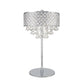 Finesse Decor Grand 16" W x 29" H Chrome Finish 6-Light Table Lamp With Crystal Shade