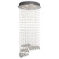 Finesse Decor Grand Crystal Waterfall Chrome 6-Light LED Chandelier
