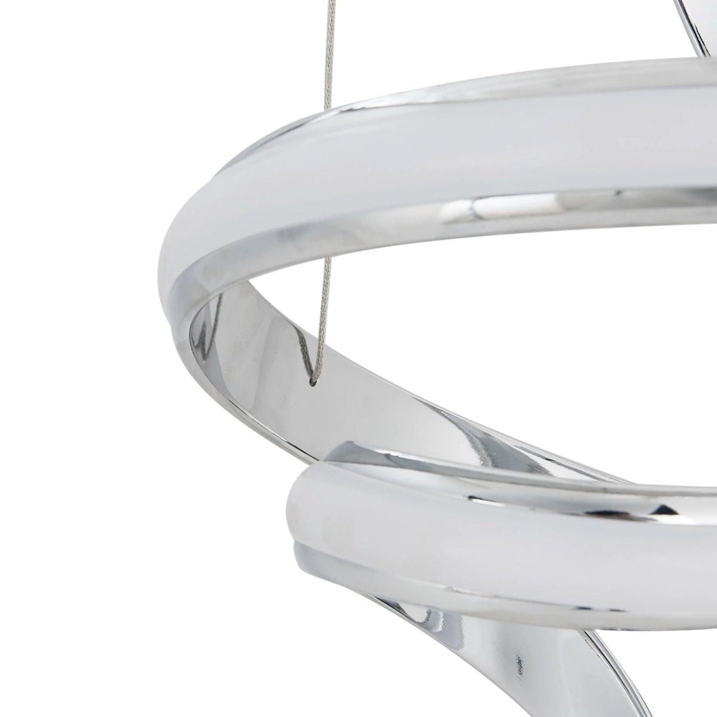 Finesse Decor Hamburg 10" Chrome Finish 2-Light LED Chandelier