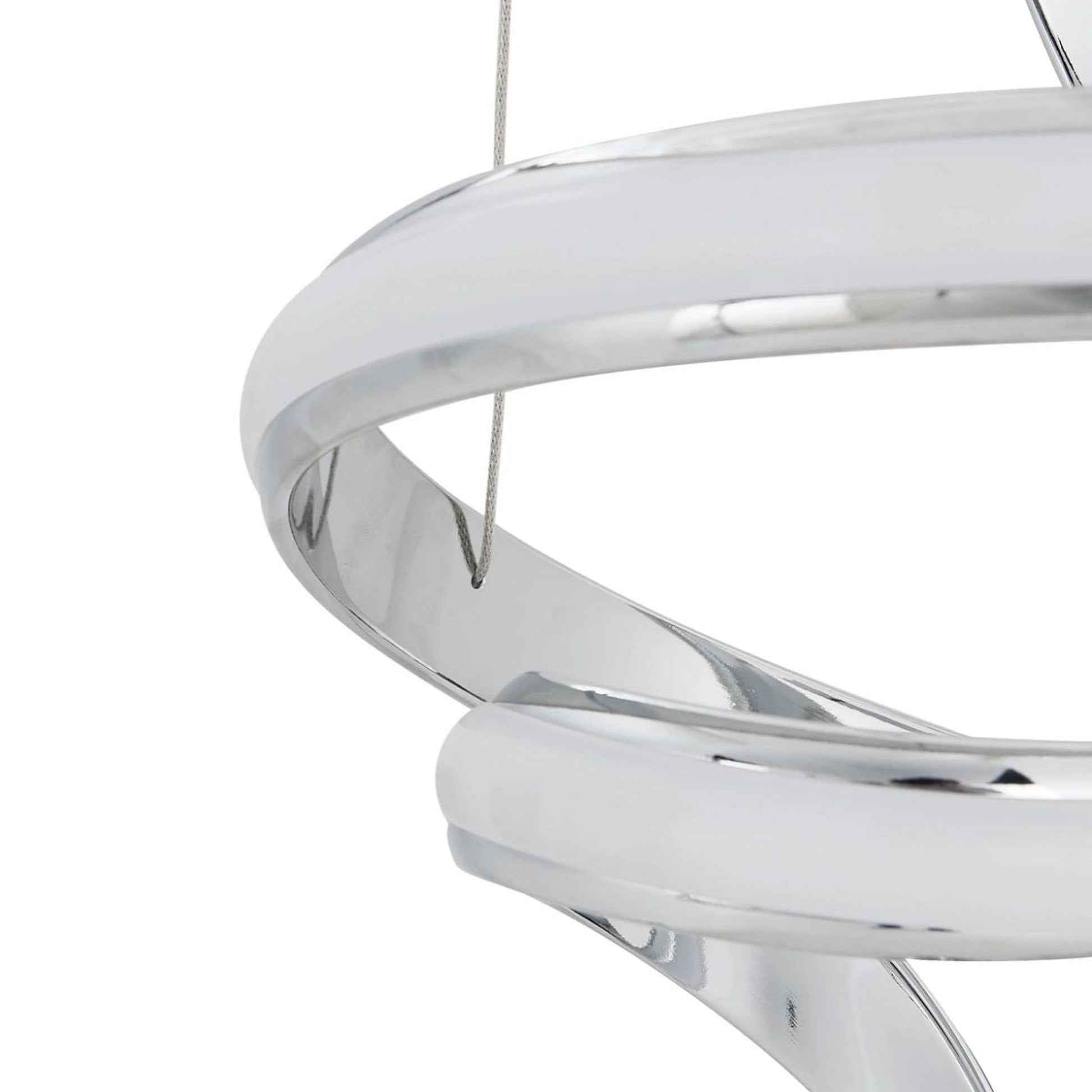 Finesse Decor Hamburg 10" Chrome Finish 2-Light LED Chandelier