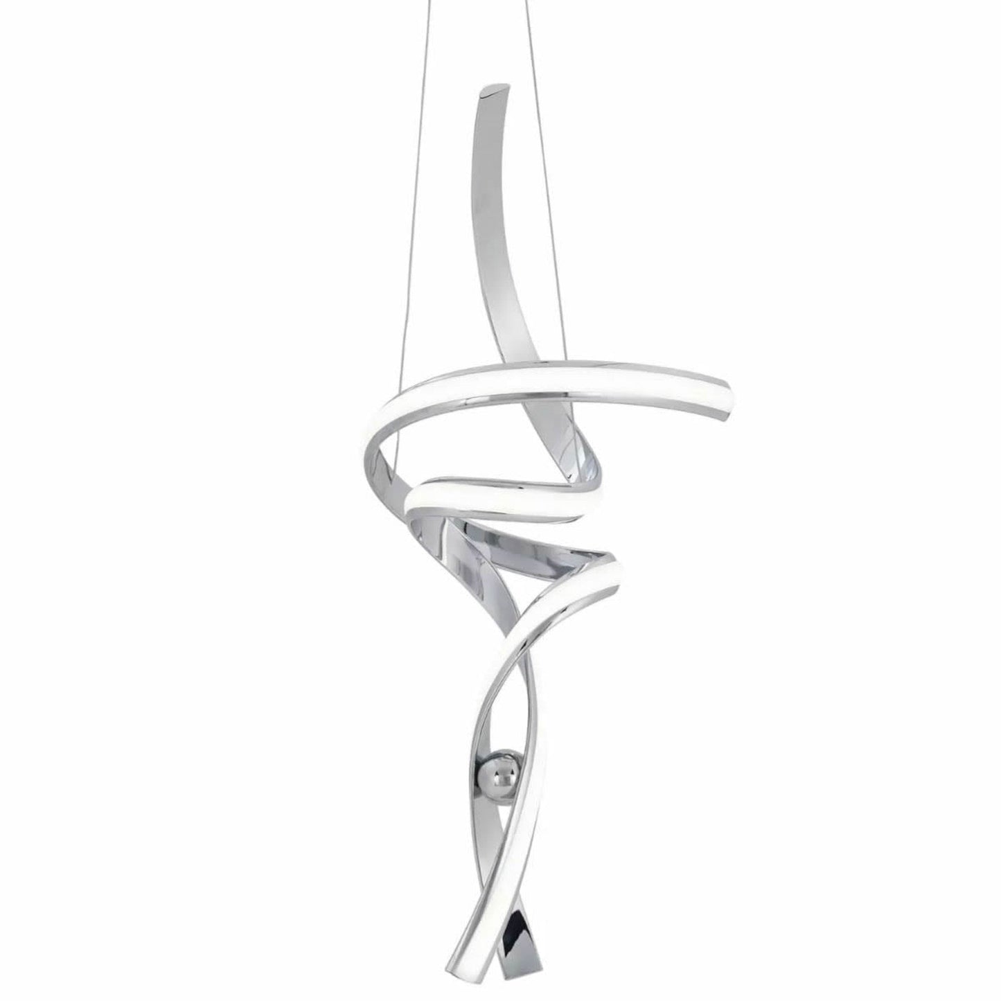 Finesse Decor Hamburg 10" Chrome Finish 2-Light LED Chandelier