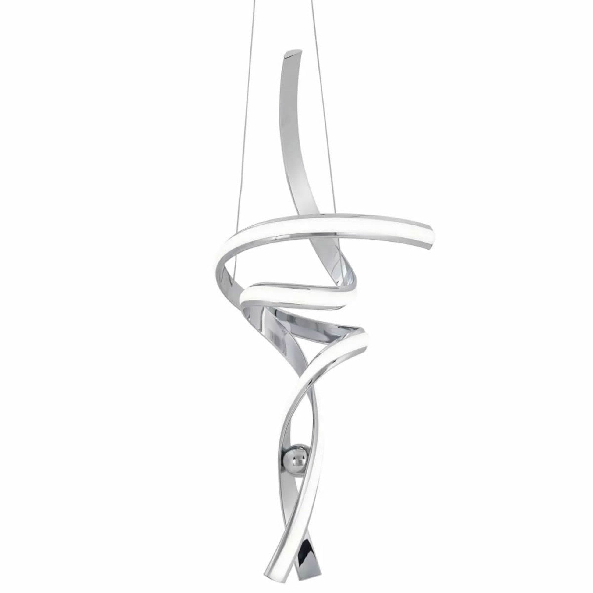 Finesse Decor Hamburg 10" Chrome Finish 2-Light LED Chandelier