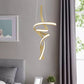 Finesse Decor Hamburg 10" Sandy Gold Finish 2-Light LED Chandelier