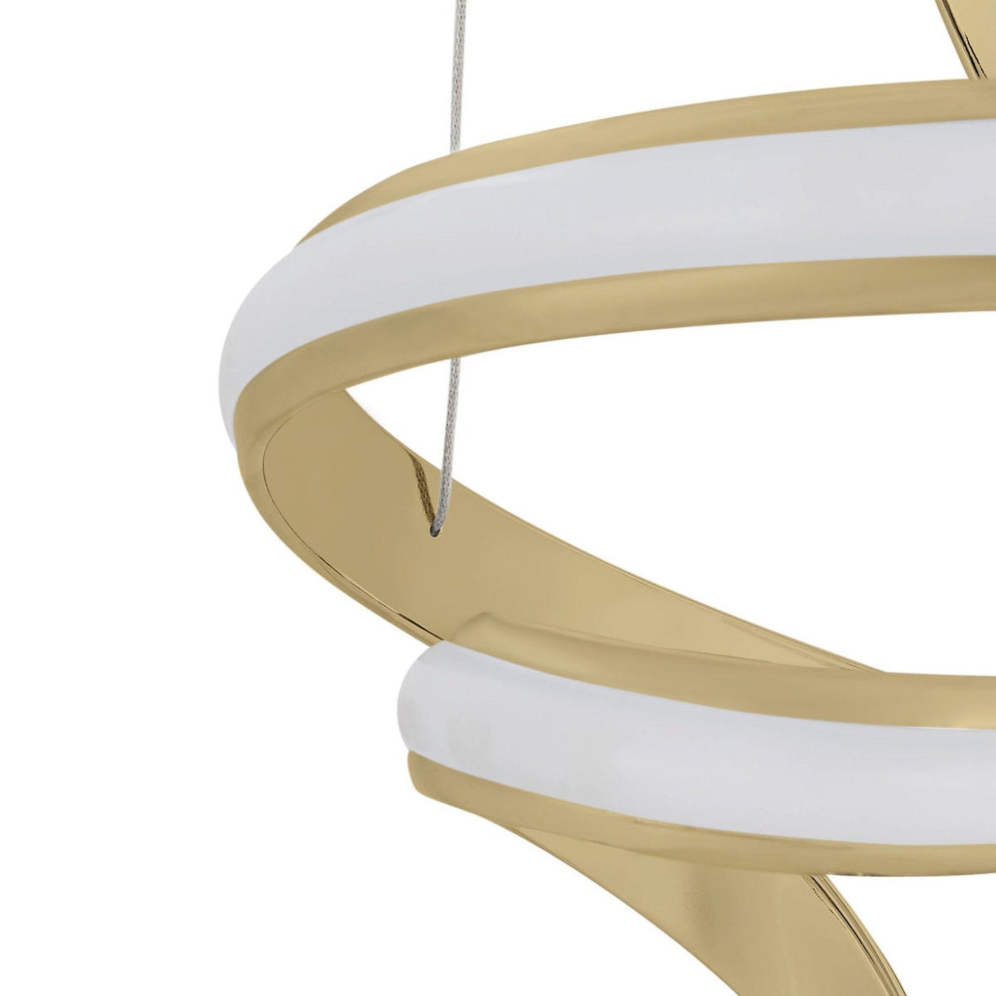 Finesse Decor Hamburg 10" Sandy Gold Finish 2-Light LED Chandelier