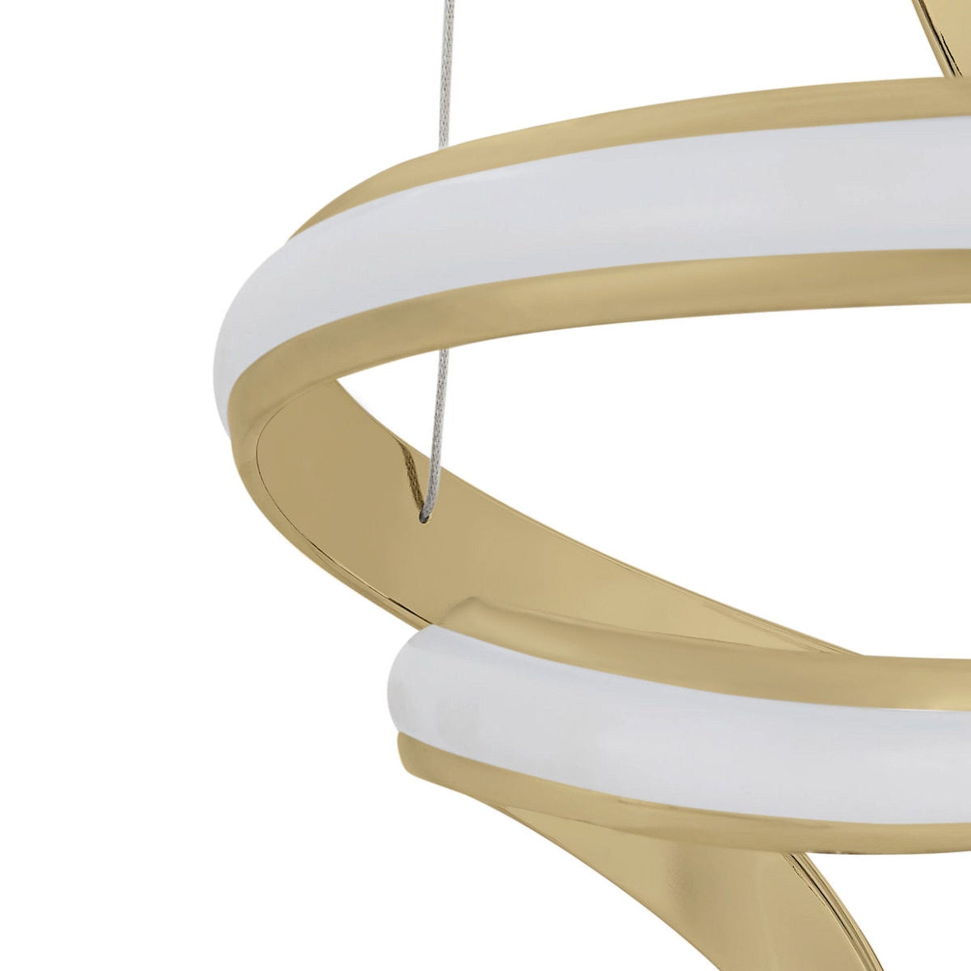 Finesse Decor Hamburg 10" Sandy Gold Finish 2-Light LED Chandelier
