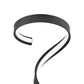 Finesse Decor Hamburg 9" W x 17" H Black Finish 1-Light LED Strip Table Lamp With Dimmable Switch